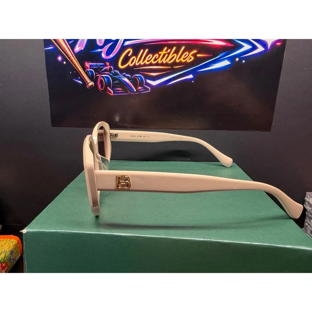 Bolon BL3130 A92 Oversized Cream Sunglasses Gold Logo Designer Eyewear  Womens
